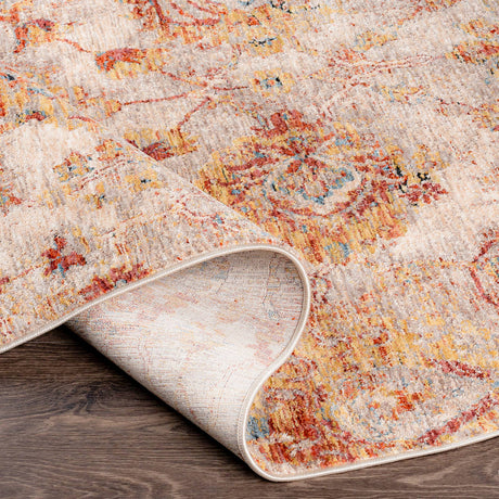 Surya Mirabel Mbe-2315 Teal, Rust, Burnt Orange, Mustard Rugs.