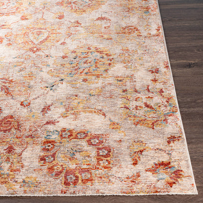 Surya Mirabel Mbe-2315 Teal, Rust, Burnt Orange, Mustard Area Rug