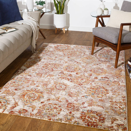Surya Mirabel Mbe-2315 Teal, Rust, Burnt Orange, Mustard Rugs.