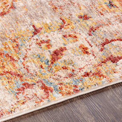 Surya Mirabel Mbe-2315 Teal, Rust, Burnt Orange, Mustard Area Rug