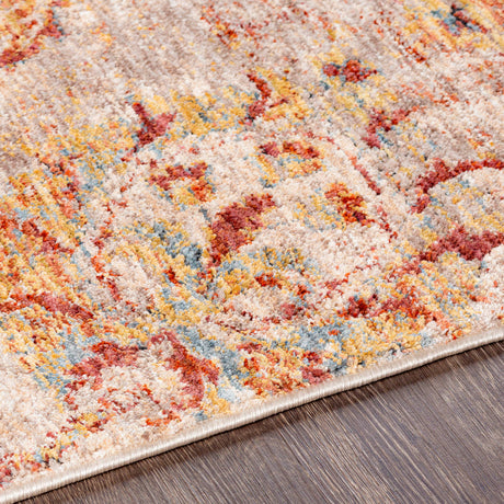 Surya Mirabel Mbe-2315 Teal, Rust, Burnt Orange, Mustard Rugs.