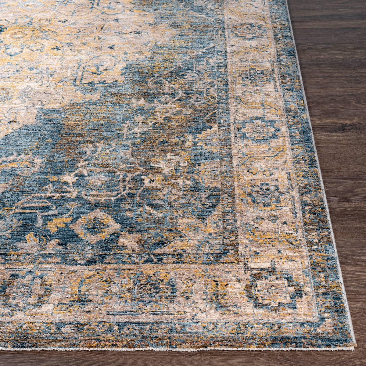 Surya Mirabel Mbe-2317 Teal, Aqua, Mustard, Olive Area Rug