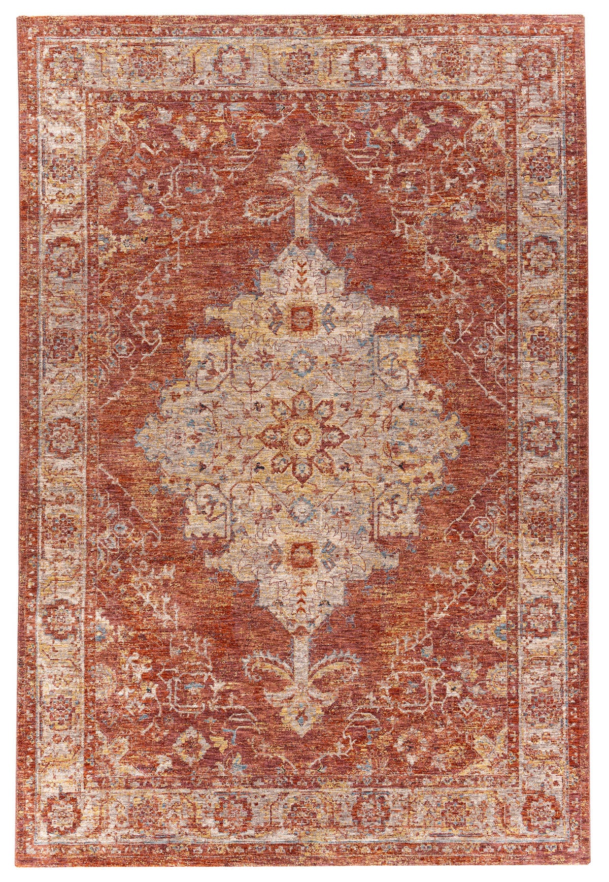 Surya Mirabel Mbe-2318 Burnt Orange, Rust, Teal, Olive Rugs.