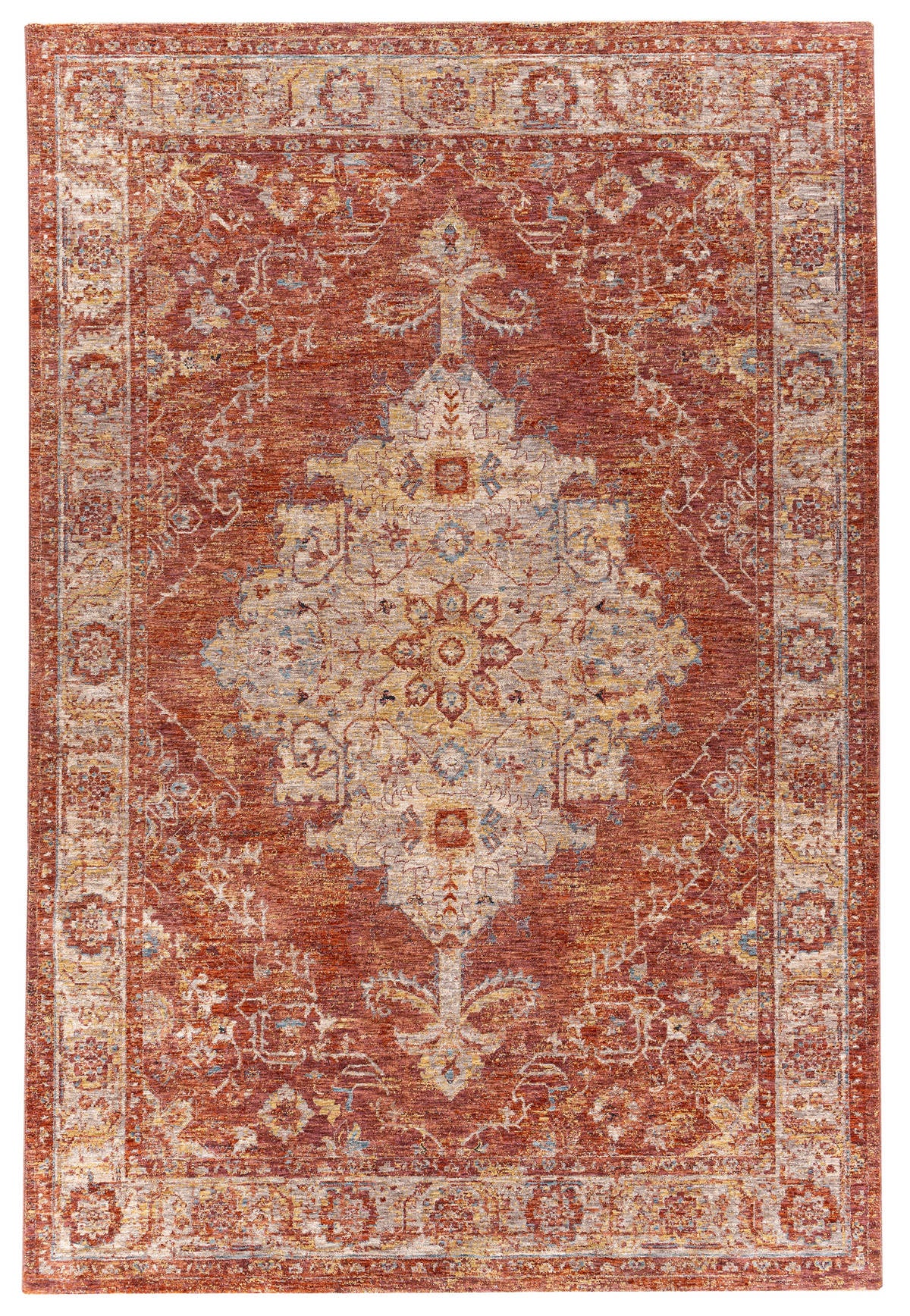 Surya Mirabel Mbe-2318 Burnt Orange, Rust, Teal, Olive Area Rug