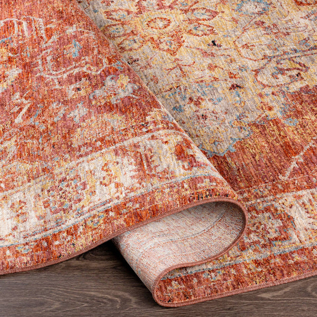 Surya Mirabel Mbe-2318 Burnt Orange, Rust, Teal, Olive Rugs.