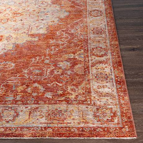 Surya Mirabel Mbe-2318 Burnt Orange, Rust, Teal, Olive Rugs.