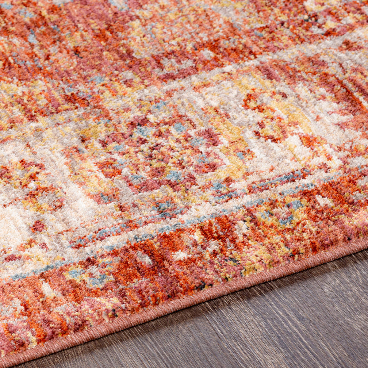 Surya Mirabel Mbe-2318 Burnt Orange, Rust, Teal, Olive Rugs.