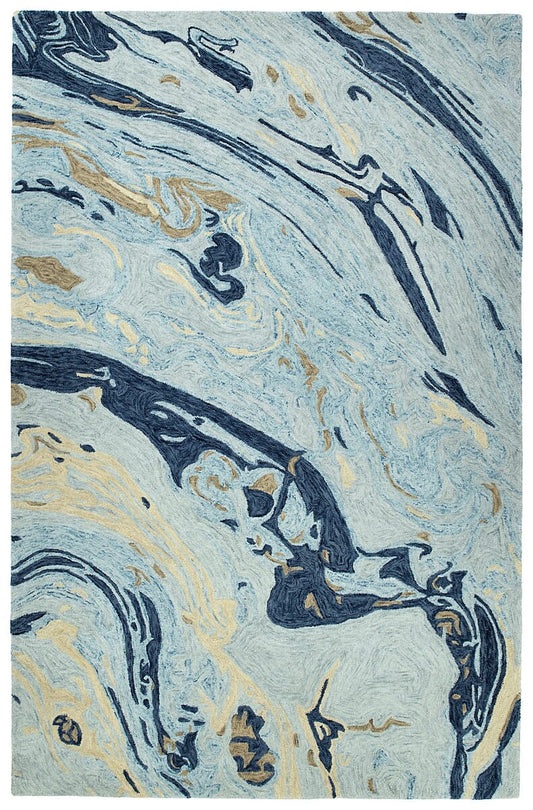 Kaleen Marble Mbl01-17 Blue Organic / Abstract Area Rug