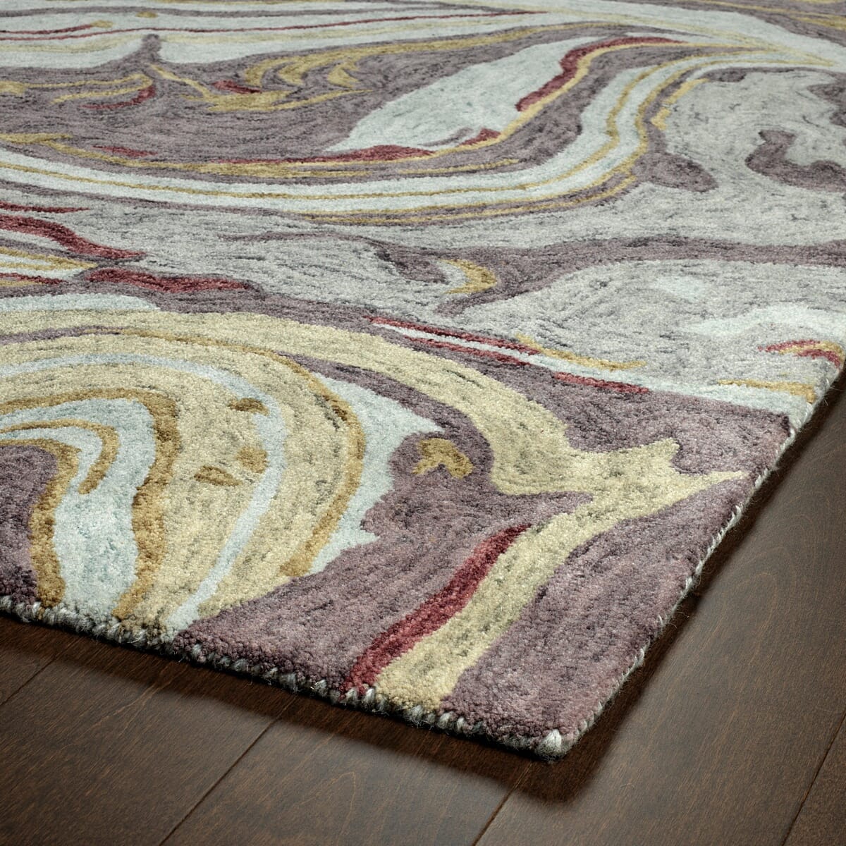 Kaleen Marble Mbl03-65 Aubergine Organic / Abstract Area Rug