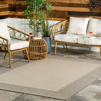 Nuloom Asha Simple Border Nas1767D Light Gray Area Rug