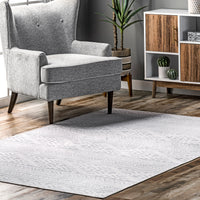 AreaRugs.com Wavaj Nwa1203A Light Gray Area Rug