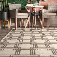 Nuloom Malaya Greek Trellis Nma2876B Ivory Area Rug