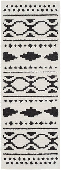 Surya Moroccan Shag Mcs-2305 Black, Charcoal, White Moroccan Area Rug