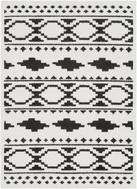 Surya Moroccan Shag Mcs-2305 Black, Charcoal, White Moroccan Area Rug