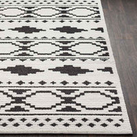 Surya Moroccan Shag Mcs-2305 Black, Charcoal, White Moroccan Area Rug