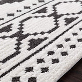 Surya Moroccan Shag Mcs-2305 Black, Charcoal, White Rugs.
