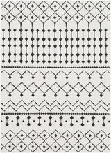 Surya Moroccan Shag Mcs-2309 Black, Charcoal, White Rugs.