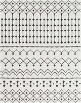 Surya Moroccan Shag Mcs-2309 Black, Charcoal, White Rugs.