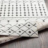 Surya Moroccan Shag Mcs-2309 Black, Charcoal, White Rugs.