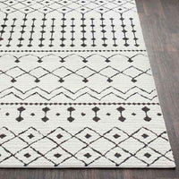 Surya Moroccan Shag Mcs-2309 Black, Charcoal, White Moroccan Area Rug