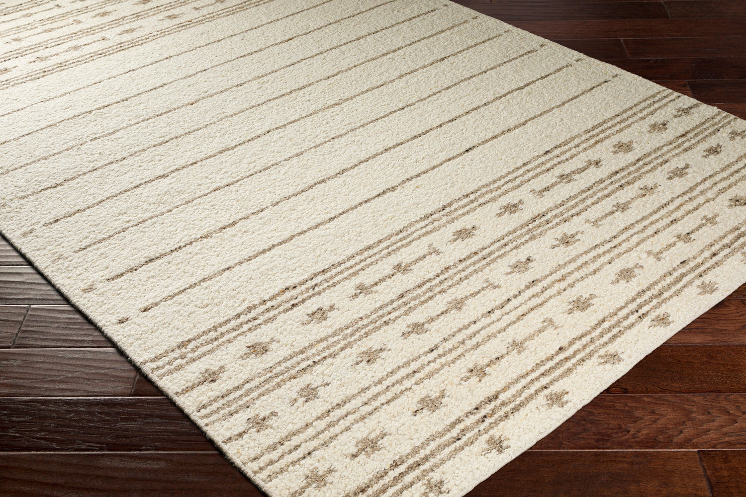 Surya Machu Picchu Mcu-1001 Butter, Cream, Dark Brown, Charcoal Rugs.