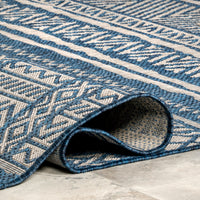 Nuloom Abbey Tribal Nab1799C Blue Area Rug