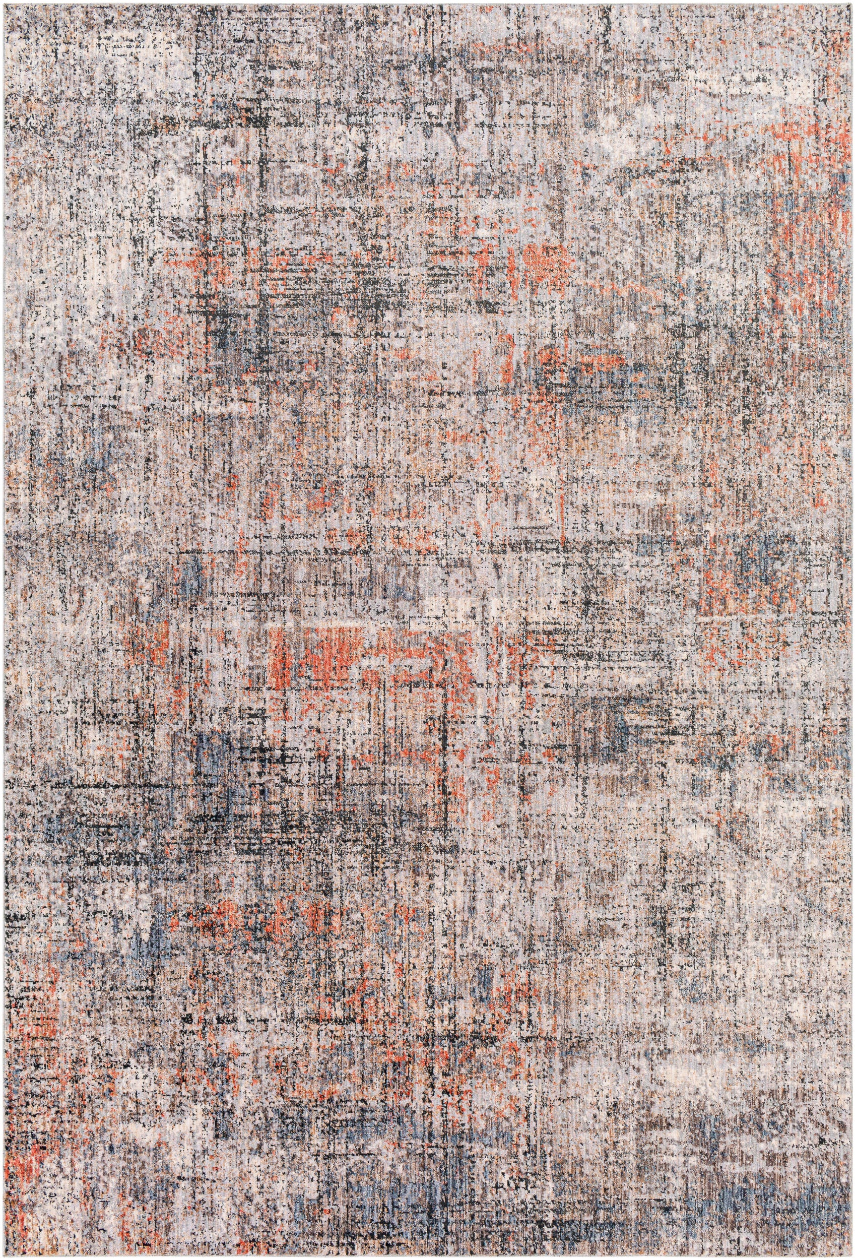 Surya Merit Mei-2301 Burnt Orange, Deep Teal Area Rug