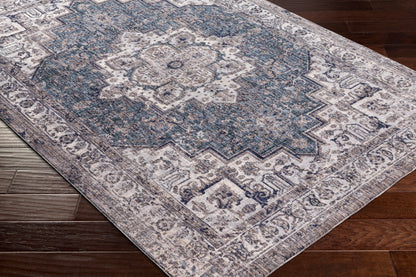 Surya Merit Mei-2305 Deep Teal, Charcoal Area Rug