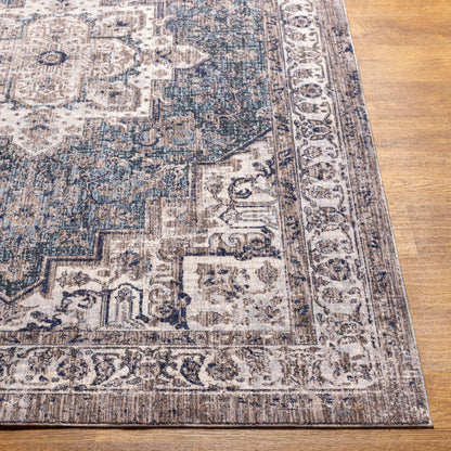 Surya Merit Mei-2305 Deep Teal, Charcoal Area Rug