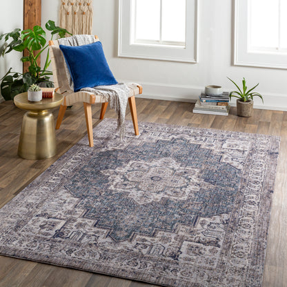 Surya Merit Mei-2305 Deep Teal, Charcoal Area Rug