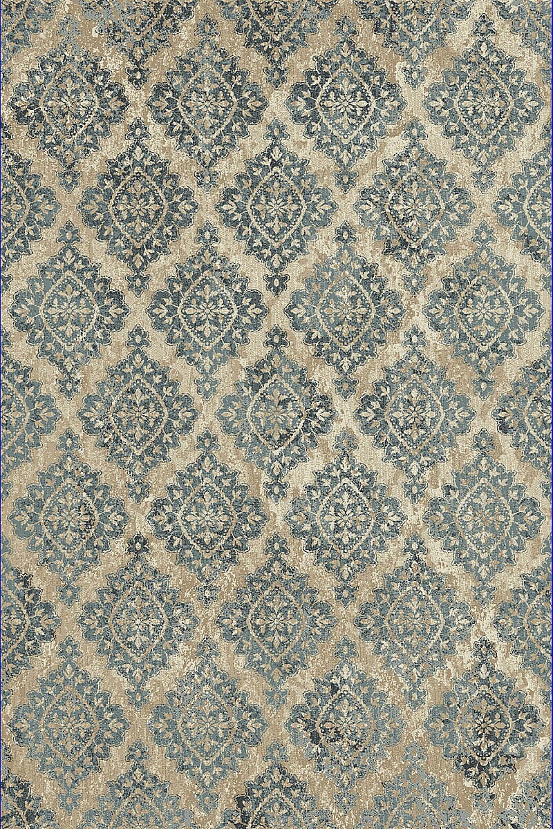 Dynamic Melody 985015 Ivory Damask Area Rug