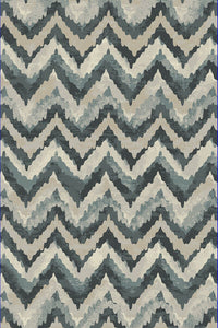 Dynamic Melody 985018 Blue Chevron Area Rug