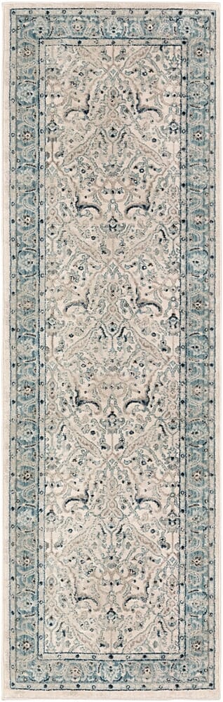 Surya Mesopotamia Mep-2304 Medium Gray, Teal, Ivory, Navy Area Rug