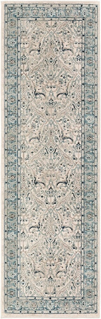 Surya Mesopotamia Mep-2304 Medium Gray, Teal, Ivory, Navy Area Rug