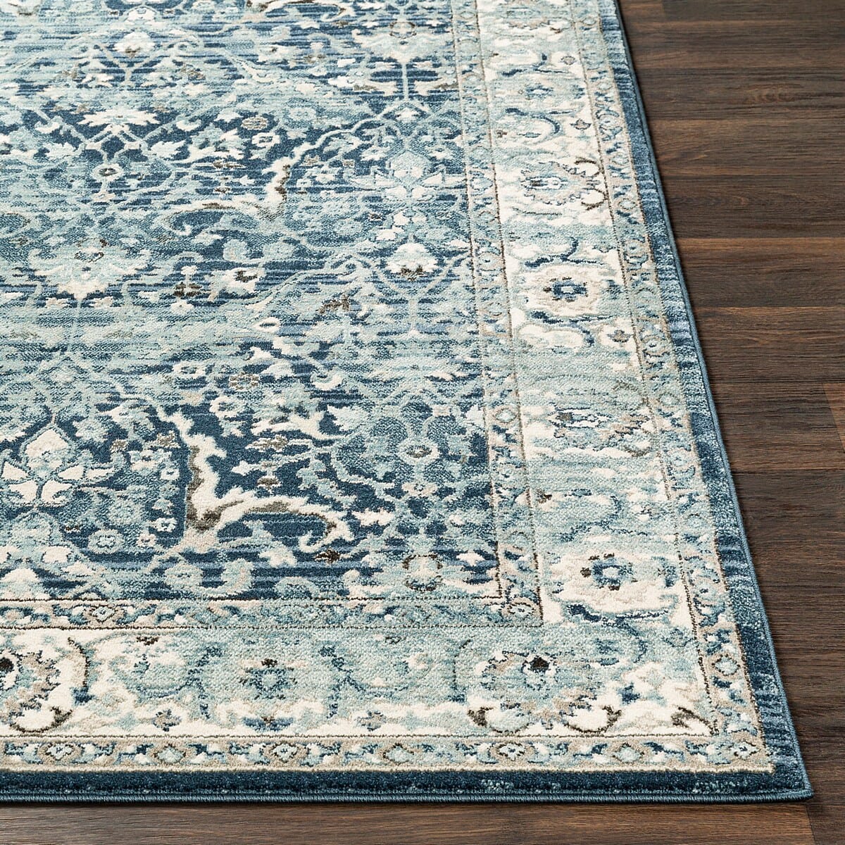 Surya Mesopotamia Mep-2306 Navy, Medium Gray, Teal, Denim Area Rug