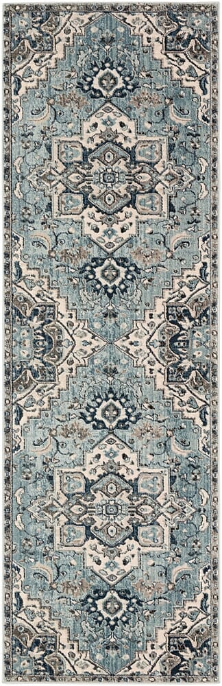 Surya Mesopotamia Mep-2311 Medium Gray, Teal, Denim, Navy Rugs.