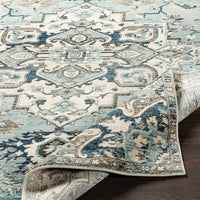 Surya Mesopotamia Mep-2311 Medium Gray, Teal, Denim, Navy Area Rug