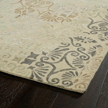 Kaleen Mercery Mer02 Beige (03) Vintage / Distressed Area Rug