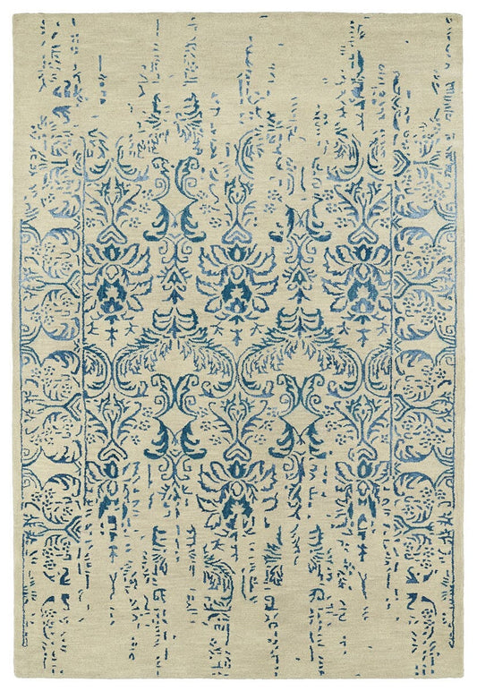 Kaleen Mercery Mer03 Blue (17) Vintage / Distressed Area Rug