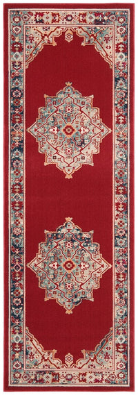 Safavieh Merlot Mer312Q Red / Aqua Area Rug