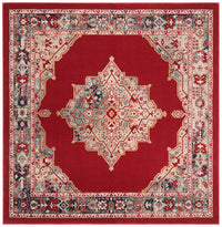 Safavieh Merlot Mer312Q Red / Aqua Area Rug