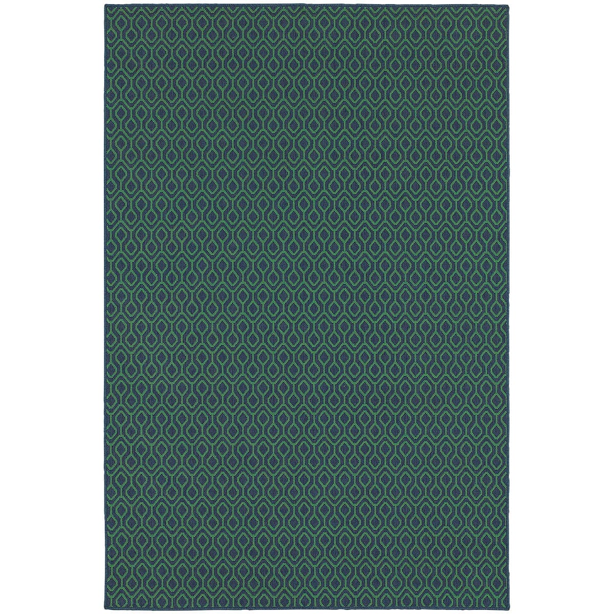 Oriental Weavers Sphinx Meridian 1634Q Navy / Green Geometric Area Rug