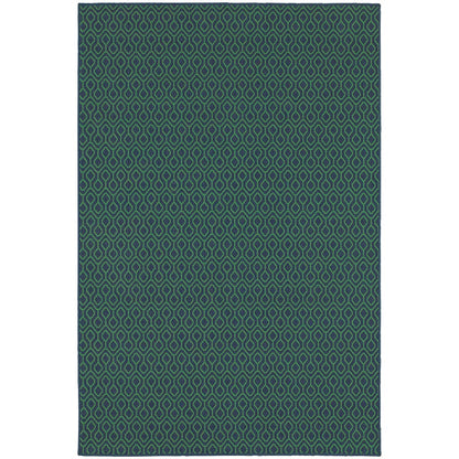 Oriental Weavers Sphinx Meridian 1634Q Navy / Green Geometric Area Rug