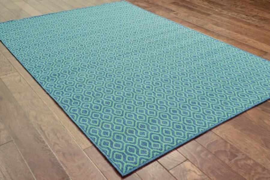 Oriental Weavers Sphinx Meridian 1634Q Navy / Green Geometric Area Rug