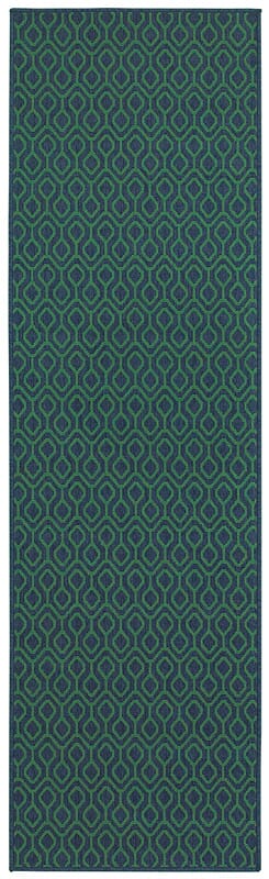 Oriental Weavers Sphinx Meridian 1634Q Navy / Green Geometric Area Rug