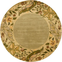 Chandra Metro Met513 Green / Gold / Tan / Beige / Brown Floral / Country Area Rug