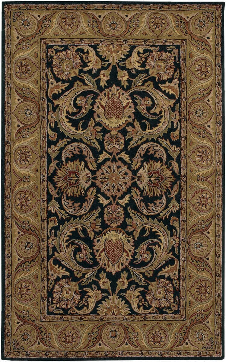 Chandra Metro Met562 Black / Green / Gold / Tan / Brown / Burgundy Area Rug