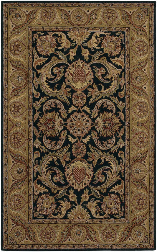 Chandra Metro Met562 Black / Green / Gold / Tan / Brown / Burgundy Area Rug