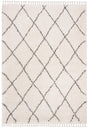 Safavieh Moroccan Fringe Shag Mfg332A Ivory/Grey Rug.