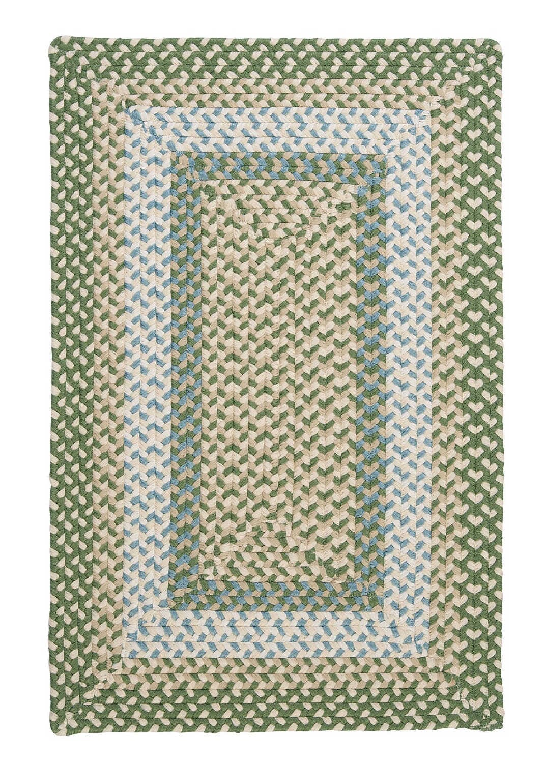 Colonial Mills Montego Mg19 Lily Pad Green / Green / Blue Area Rug